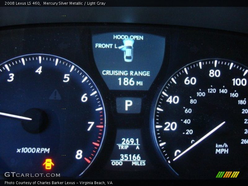Mercury Silver Metallic / Light Gray 2008 Lexus LS 460