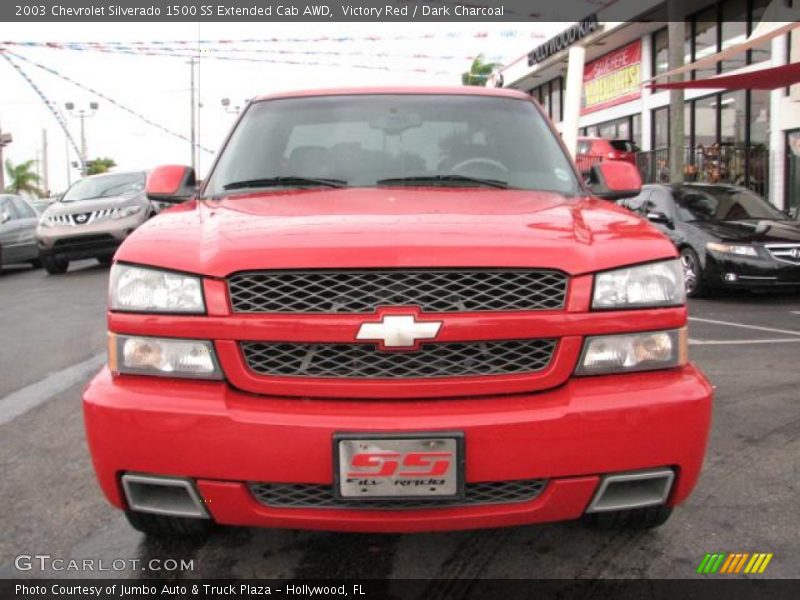 Victory Red / Dark Charcoal 2003 Chevrolet Silverado 1500 SS Extended Cab AWD