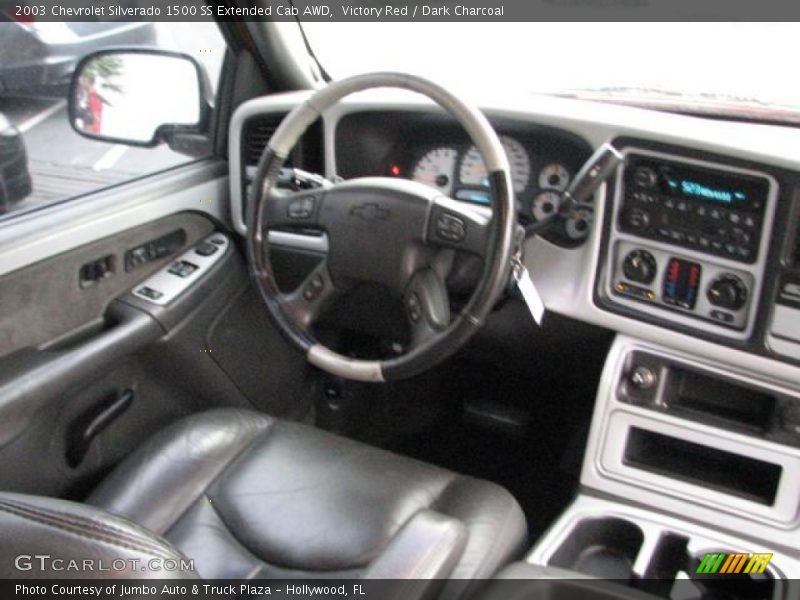 Victory Red / Dark Charcoal 2003 Chevrolet Silverado 1500 SS Extended Cab AWD