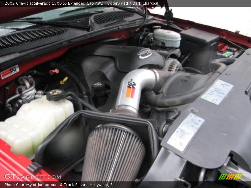 Victory Red / Dark Charcoal 2003 Chevrolet Silverado 1500 SS Extended Cab AWD