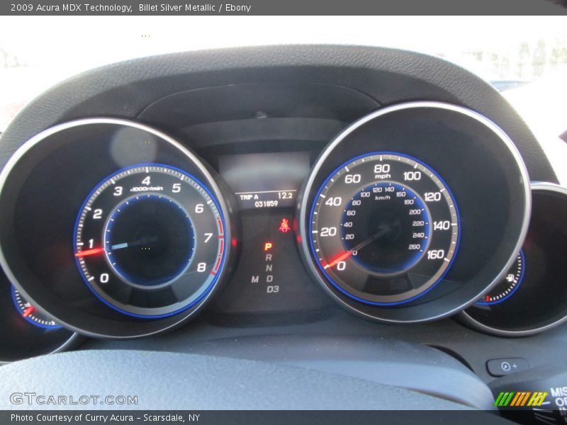 Billet Silver Metallic / Ebony 2009 Acura MDX Technology