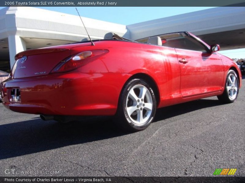 Absolutely Red / Ivory 2006 Toyota Solara SLE V6 Convertible