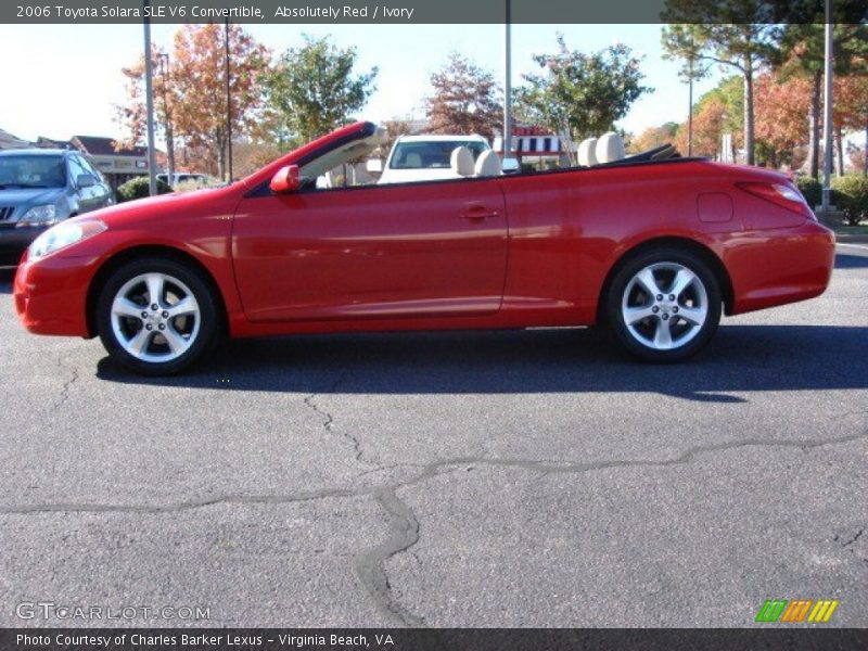 Absolutely Red / Ivory 2006 Toyota Solara SLE V6 Convertible