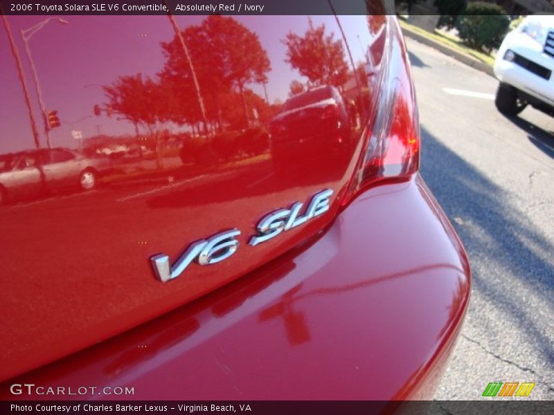 Absolutely Red / Ivory 2006 Toyota Solara SLE V6 Convertible