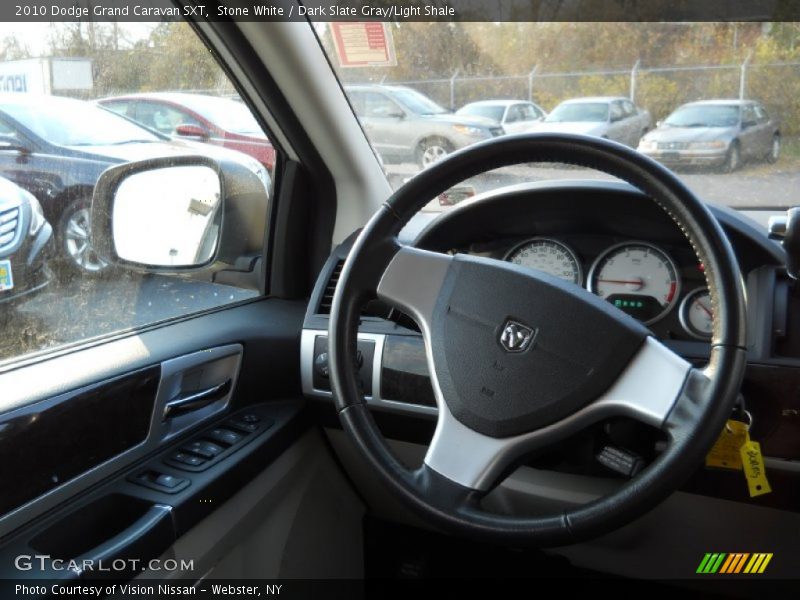 Stone White / Dark Slate Gray/Light Shale 2010 Dodge Grand Caravan SXT