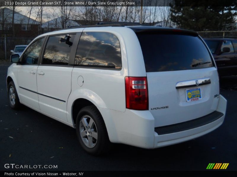 Stone White / Dark Slate Gray/Light Shale 2010 Dodge Grand Caravan SXT