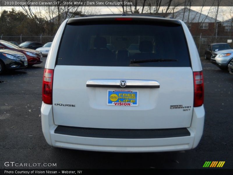 Stone White / Dark Slate Gray/Light Shale 2010 Dodge Grand Caravan SXT