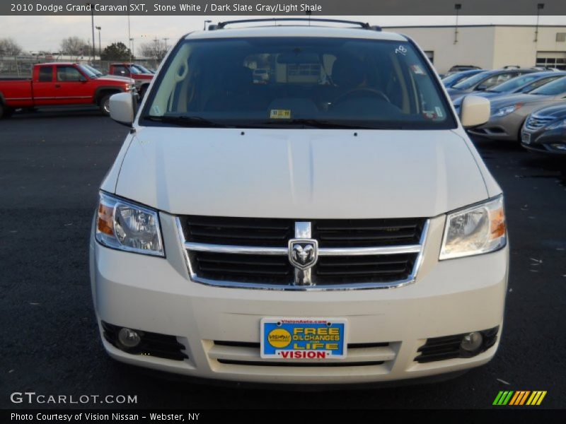 Stone White / Dark Slate Gray/Light Shale 2010 Dodge Grand Caravan SXT