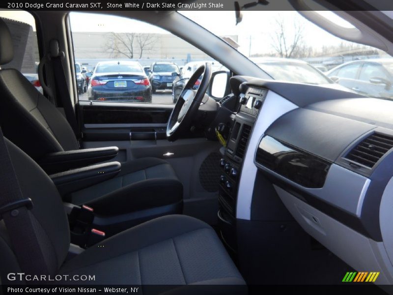 Stone White / Dark Slate Gray/Light Shale 2010 Dodge Grand Caravan SXT