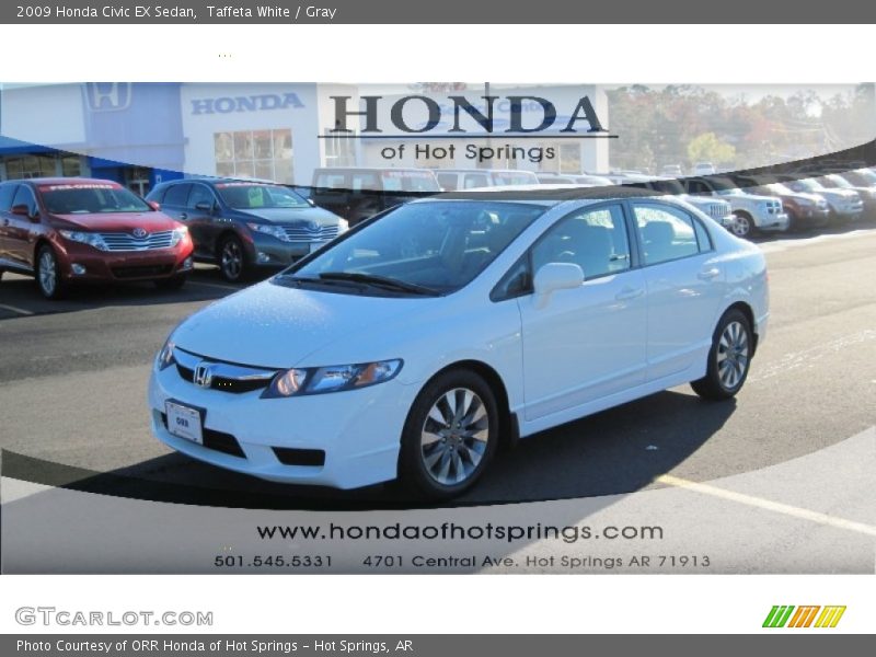 Taffeta White / Gray 2009 Honda Civic EX Sedan