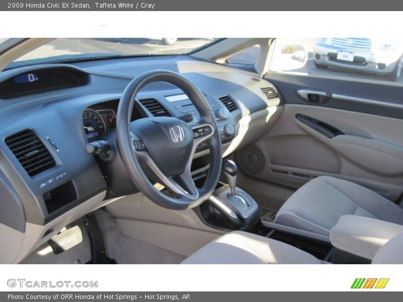 Taffeta White / Gray 2009 Honda Civic EX Sedan