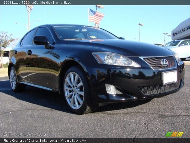 Obsidian Black / Black 2008 Lexus IS 250 AWD