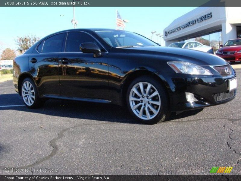 Obsidian Black / Black 2008 Lexus IS 250 AWD