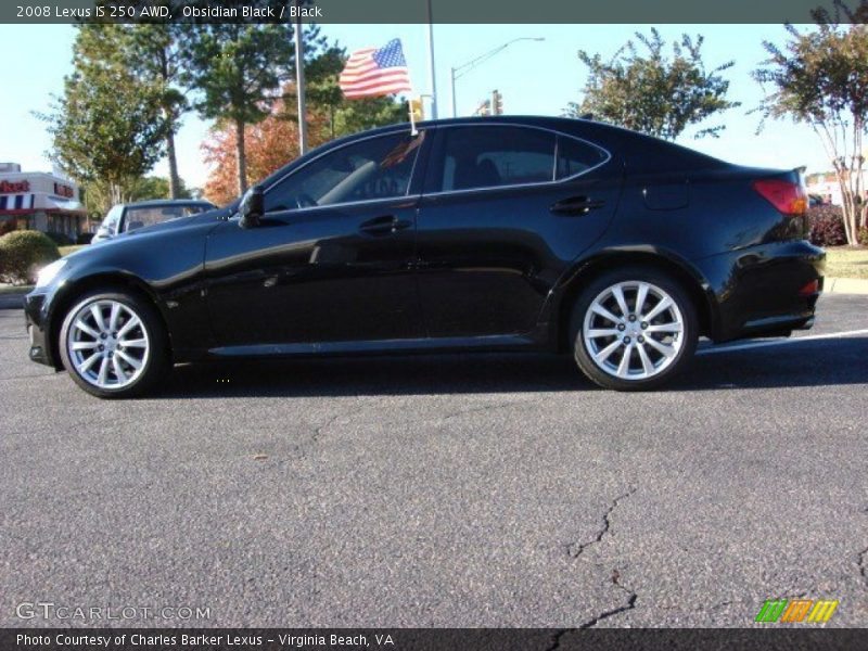 Obsidian Black / Black 2008 Lexus IS 250 AWD