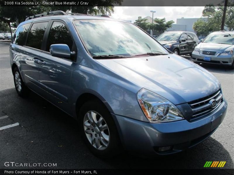 Glacier Blue Metallic / Gray 2008 Kia Sedona LX