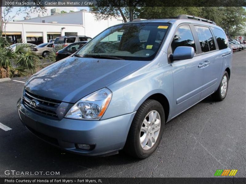 Glacier Blue Metallic / Gray 2008 Kia Sedona LX