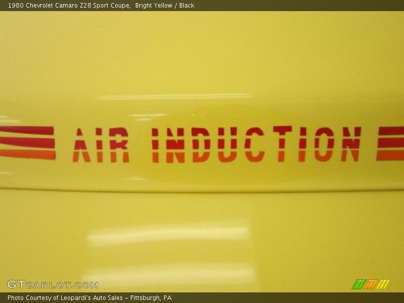 Air Induction graphics - 1980 Chevrolet Camaro Z28 Sport Coupe