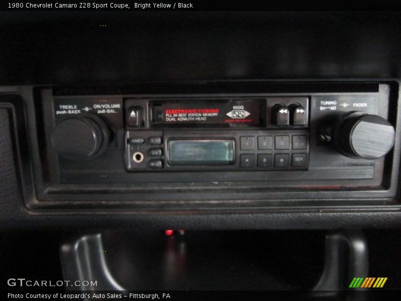 Audio System of 1980 Camaro Z28 Sport Coupe