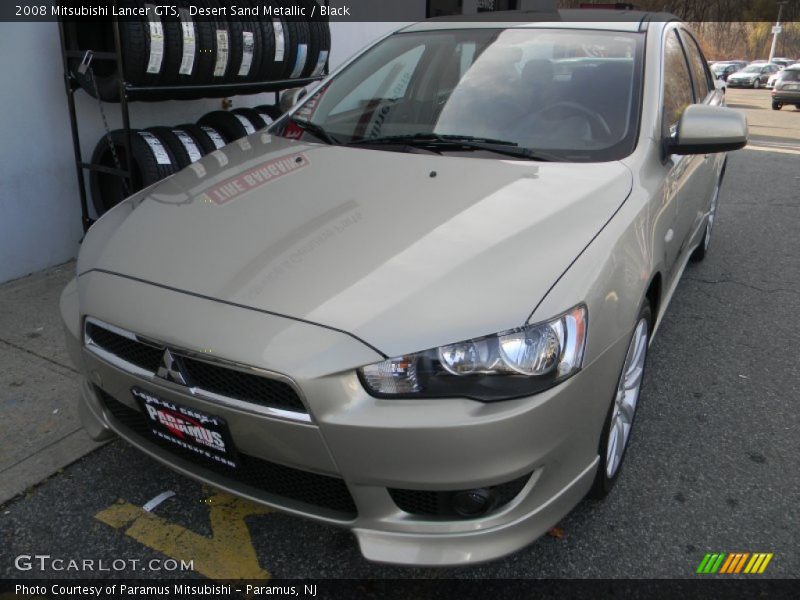 Desert Sand Metallic / Black 2008 Mitsubishi Lancer GTS