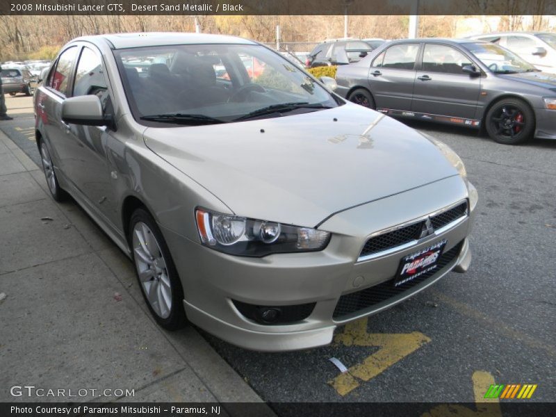 Desert Sand Metallic / Black 2008 Mitsubishi Lancer GTS