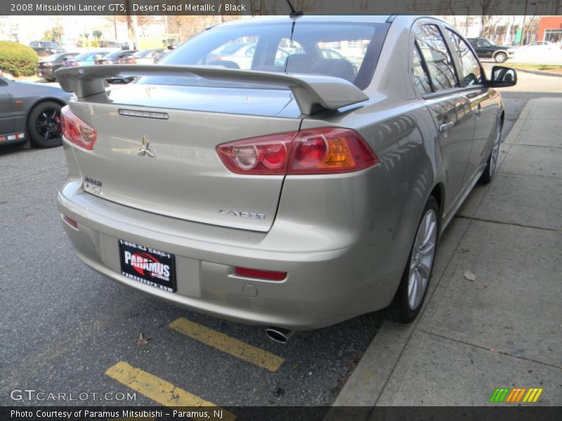 Desert Sand Metallic / Black 2008 Mitsubishi Lancer GTS