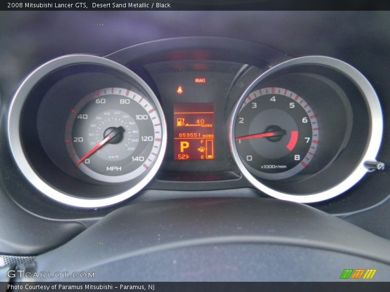 Desert Sand Metallic / Black 2008 Mitsubishi Lancer GTS