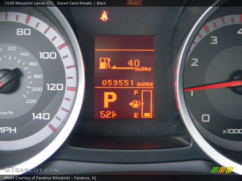 Desert Sand Metallic / Black 2008 Mitsubishi Lancer GTS