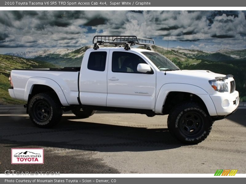 Super White / Graphite 2010 Toyota Tacoma V6 SR5 TRD Sport Access Cab 4x4