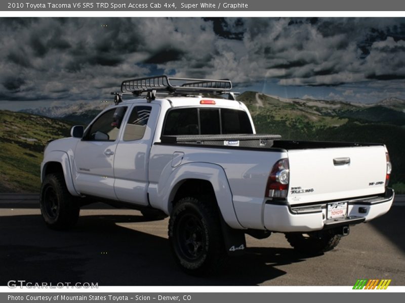 Super White / Graphite 2010 Toyota Tacoma V6 SR5 TRD Sport Access Cab 4x4
