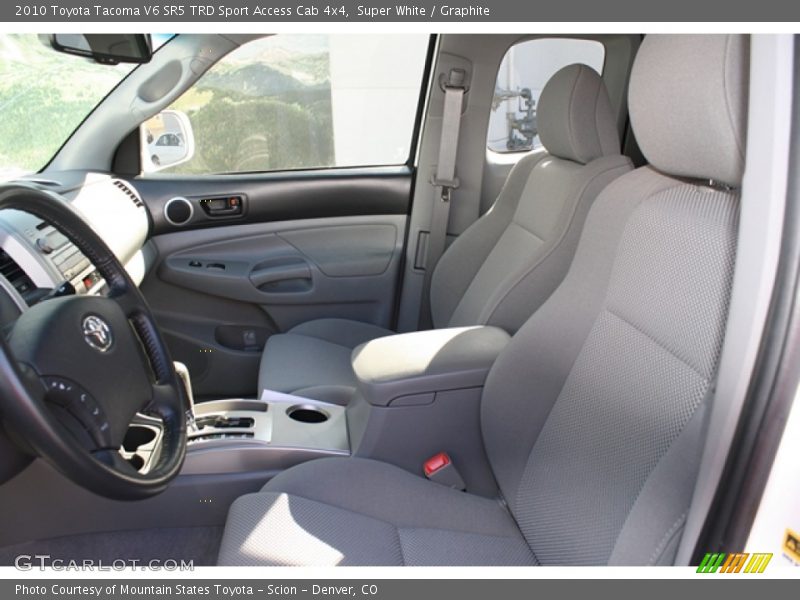 Super White / Graphite 2010 Toyota Tacoma V6 SR5 TRD Sport Access Cab 4x4