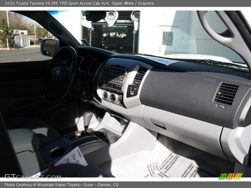 Super White / Graphite 2010 Toyota Tacoma V6 SR5 TRD Sport Access Cab 4x4