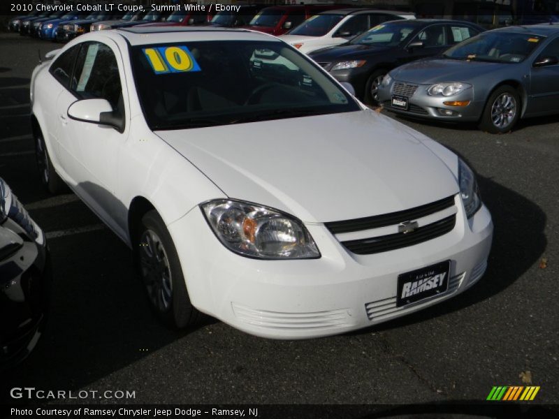 Summit White / Ebony 2010 Chevrolet Cobalt LT Coupe