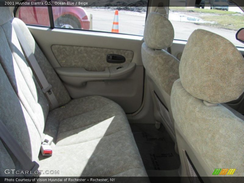 Ocean Blue / Beige 2001 Hyundai Elantra GLS