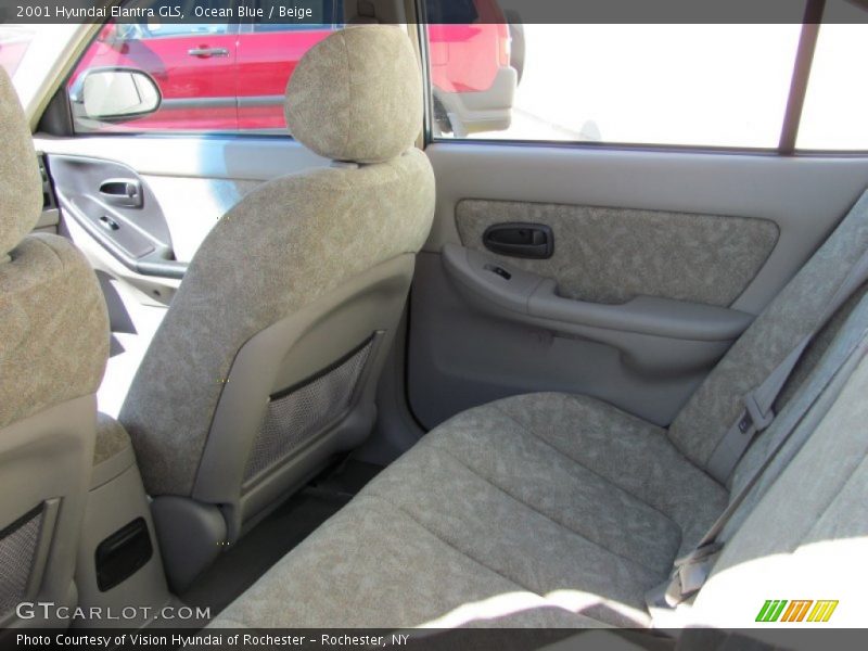 Ocean Blue / Beige 2001 Hyundai Elantra GLS