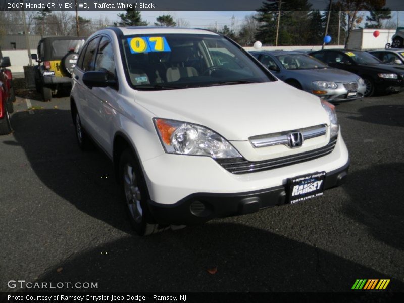 Taffeta White / Black 2007 Honda CR-V EX 4WD