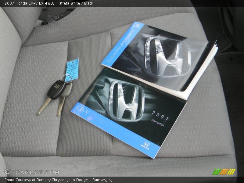 Taffeta White / Black 2007 Honda CR-V EX 4WD