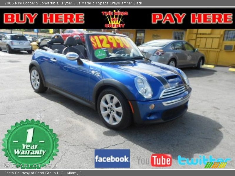 Hyper Blue Metallic / Space Gray/Panther Black 2006 Mini Cooper S Convertible