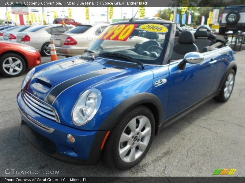 Hyper Blue Metallic / Space Gray/Panther Black 2006 Mini Cooper S Convertible