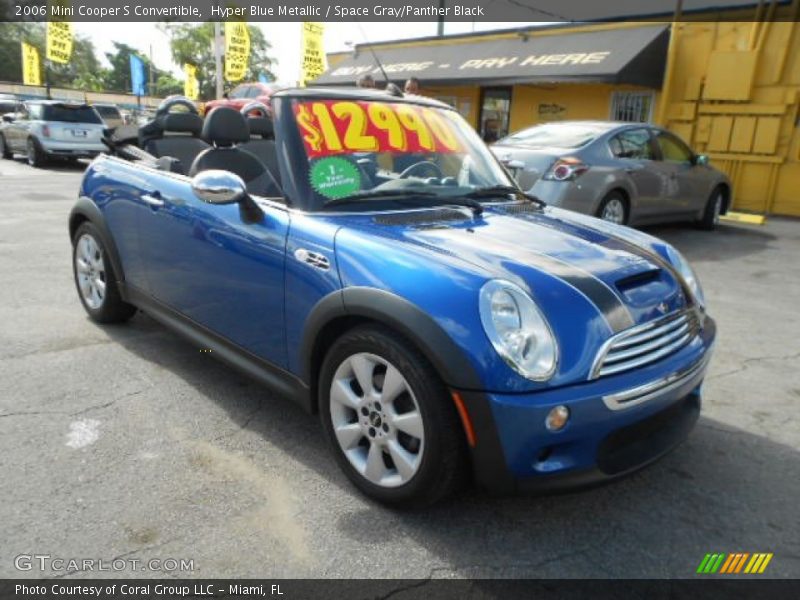 Hyper Blue Metallic / Space Gray/Panther Black 2006 Mini Cooper S Convertible