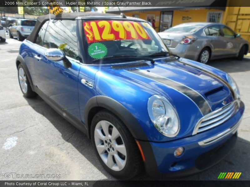 Hyper Blue Metallic / Space Gray/Panther Black 2006 Mini Cooper S Convertible