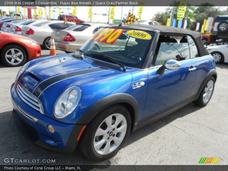 Hyper Blue Metallic / Space Gray/Panther Black 2006 Mini Cooper S Convertible