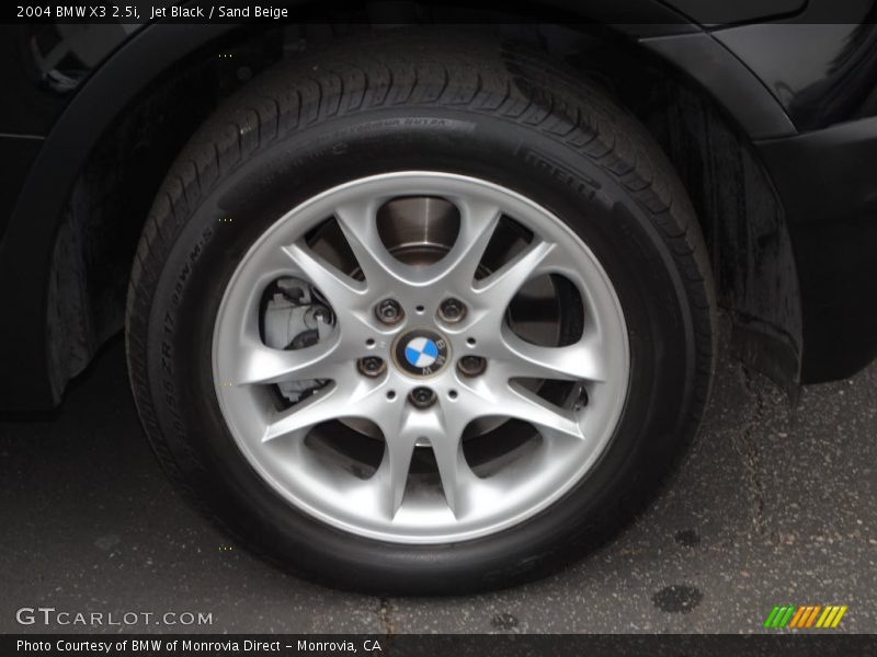 Jet Black / Sand Beige 2004 BMW X3 2.5i