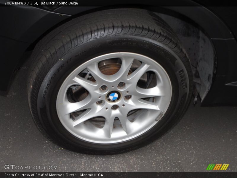 Jet Black / Sand Beige 2004 BMW X3 2.5i