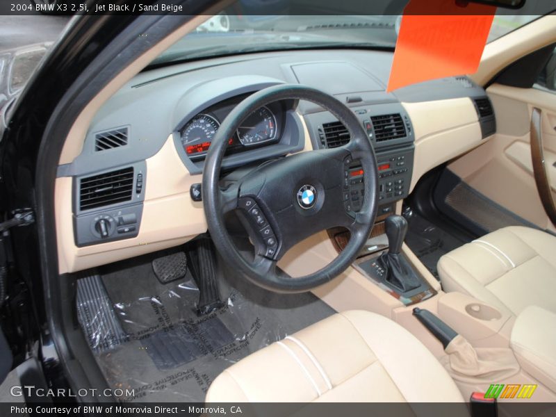 Jet Black / Sand Beige 2004 BMW X3 2.5i