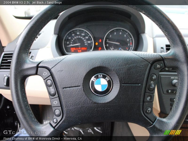 Jet Black / Sand Beige 2004 BMW X3 2.5i