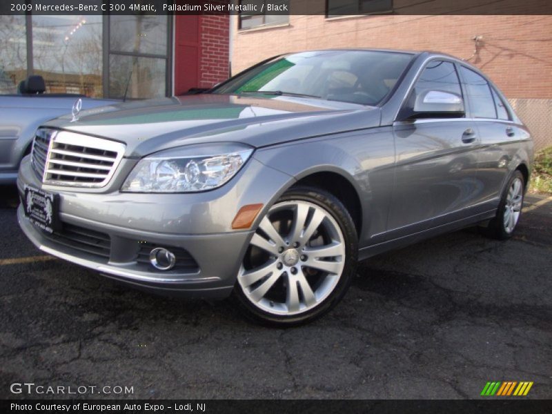 Palladium Silver Metallic / Black 2009 Mercedes-Benz C 300 4Matic