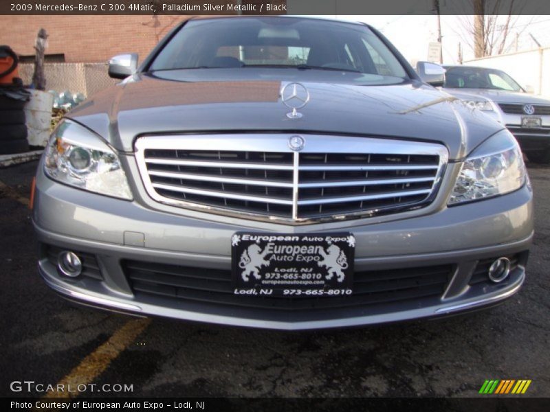 Palladium Silver Metallic / Black 2009 Mercedes-Benz C 300 4Matic
