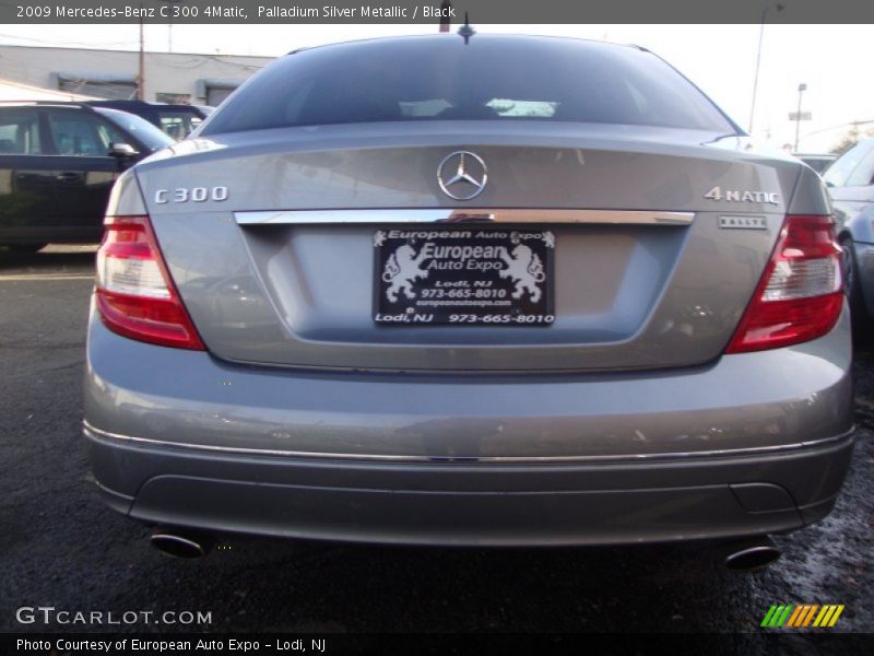 Palladium Silver Metallic / Black 2009 Mercedes-Benz C 300 4Matic