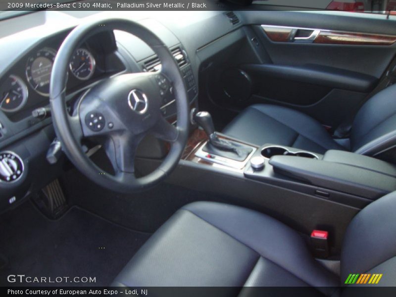 Palladium Silver Metallic / Black 2009 Mercedes-Benz C 300 4Matic