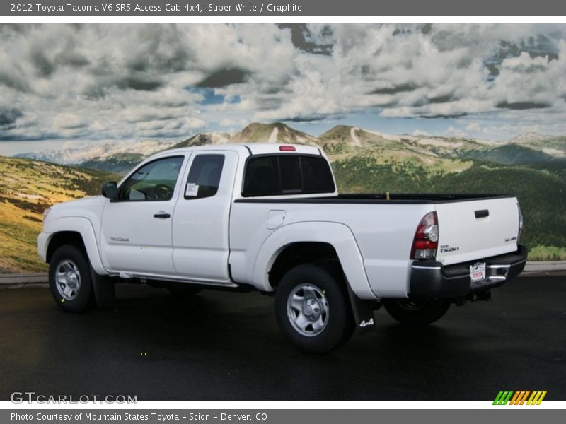 Super White / Graphite 2012 Toyota Tacoma V6 SR5 Access Cab 4x4